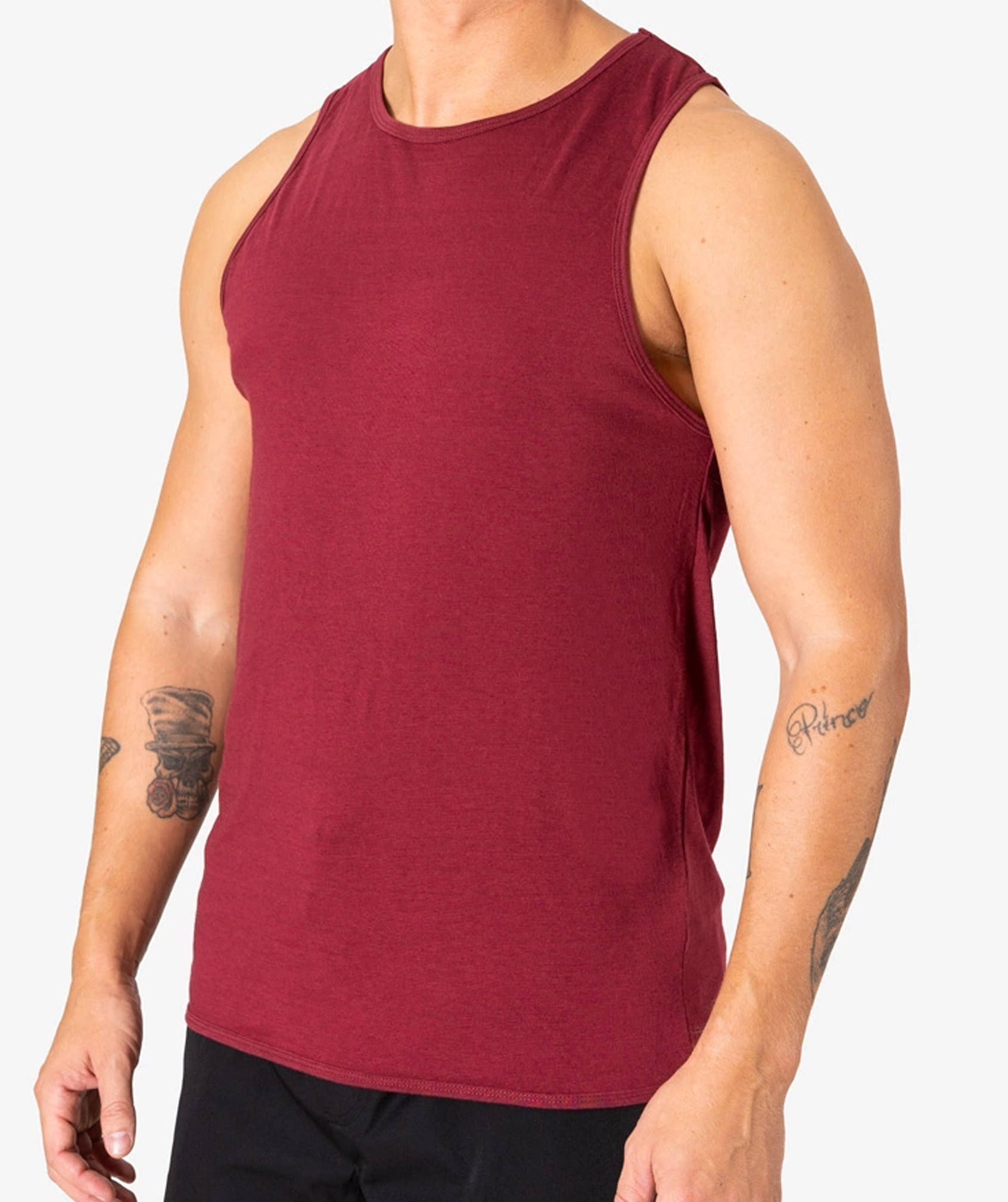 Tri-Blend Tank Top Burgundy Men
